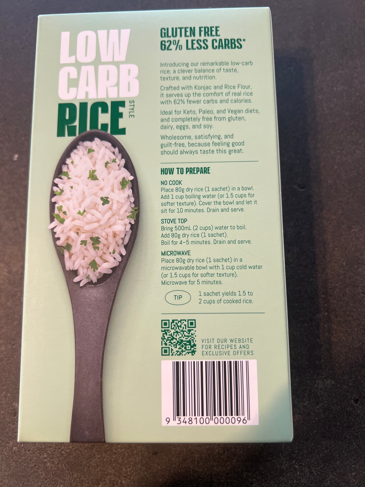 ZERO NOODLES Low Carb Rice 160 gram packet