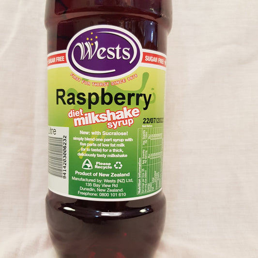 WESTS Sugar Free Milkshake Syrup 1L