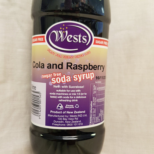 WESTS Sugar Free Soda Syrup 1L