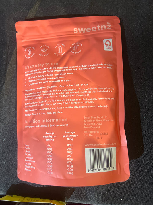 SweetNZ Monk Fruit 250 gram (New Formula)