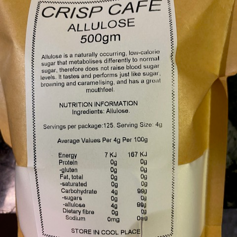 Allulose 500 Gram Bag