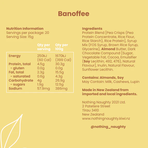 Nothing Naughty Plant Bites Banoffee 300g