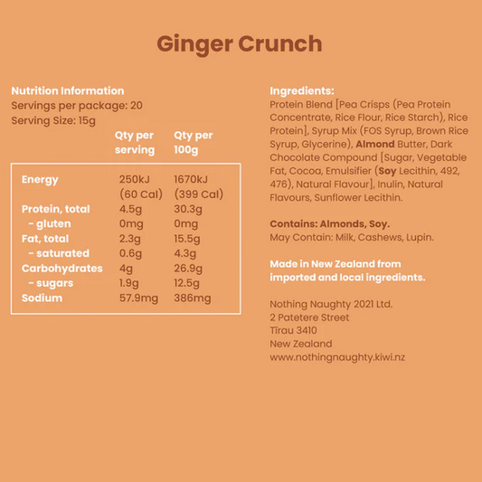 Nothing Naughty Plant Bites Ginger Crunch 300g