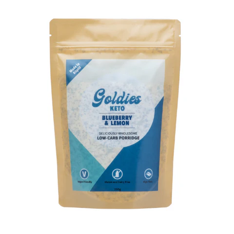 Blueberry & Lemon Keto Porridge 280 gram Packet