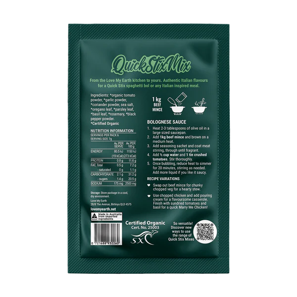 QuickStixMix Bolognese Recipe Base 45 gram