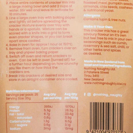 Nothing Naughty Protein Cracker Mix 500g
