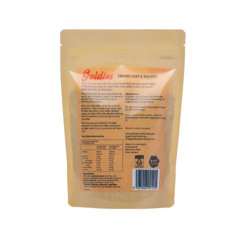 Carrot Cake & Walnut Keto Porridge 280 gram Packet