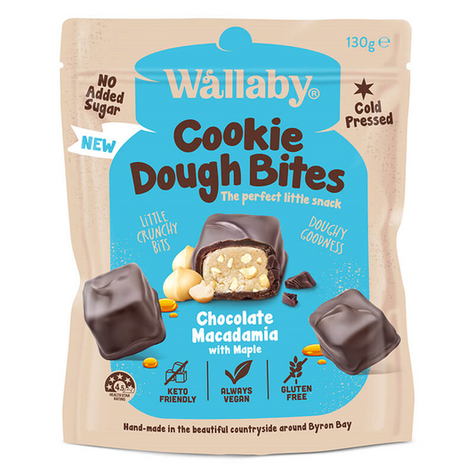 Wallaby Cookie Dough Bites Chocolate Macadamia