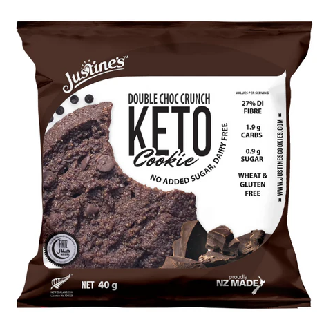 Justine's Keto Double Choc Crunch Cookie 40g