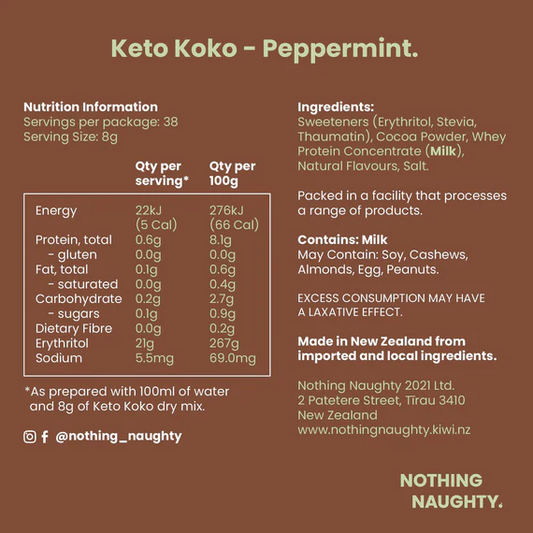 Keto Koko Peppermint Low Carb Hot Chocolate
