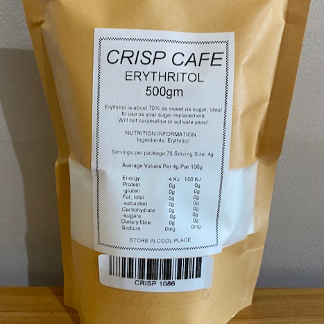 Erythritol Sweetner 500 Gram Bag