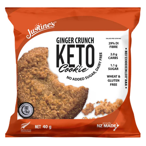 Justine's Keto Ginger Crunch Cookie 40g