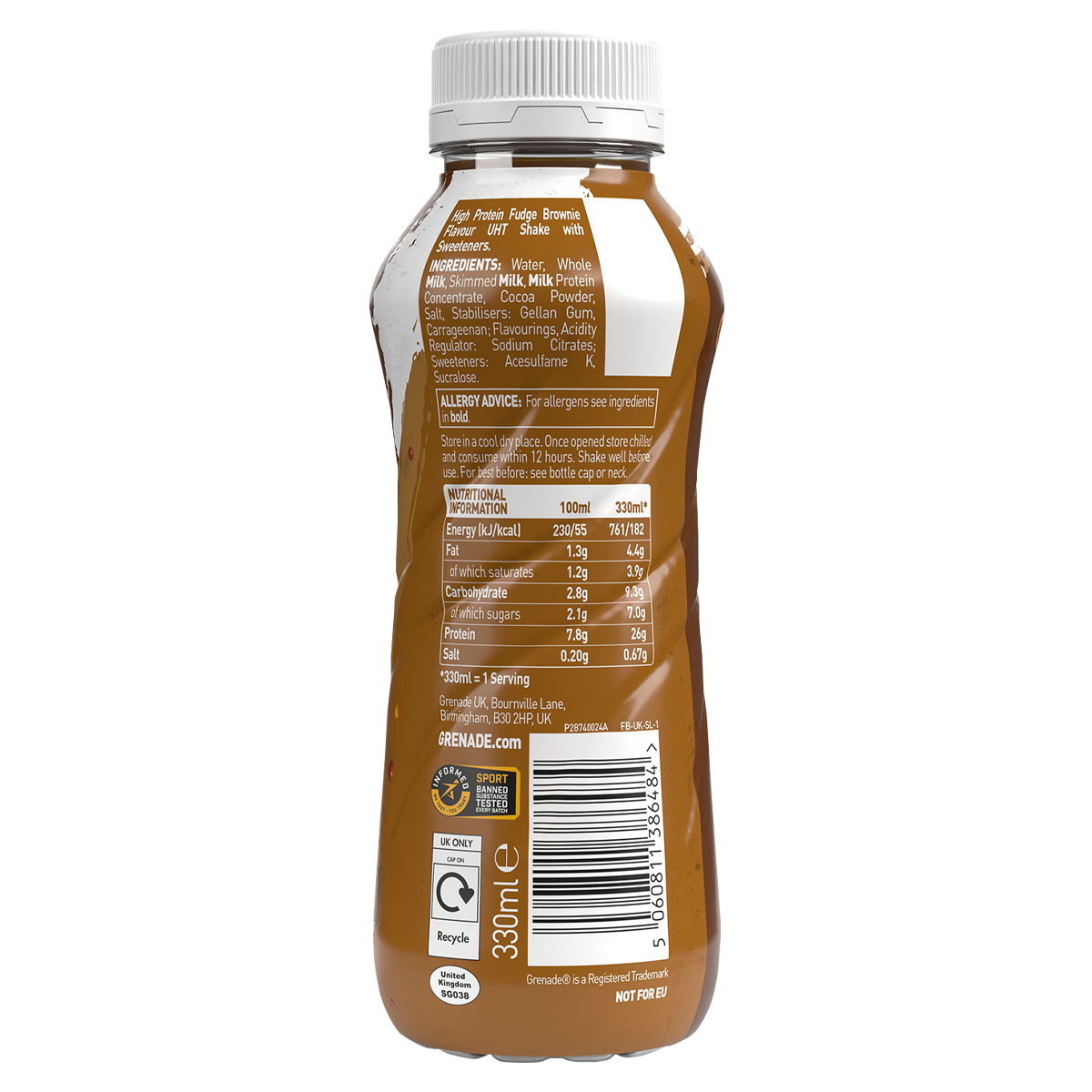 Grenade Fudge Brownie Protein Shake 330ml