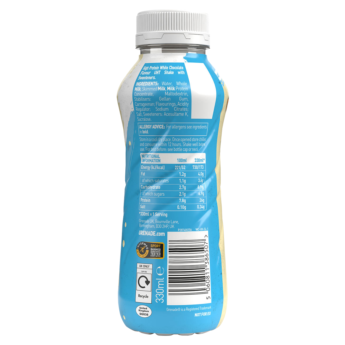 Grenade White Chocolate Protein Shake 330ml