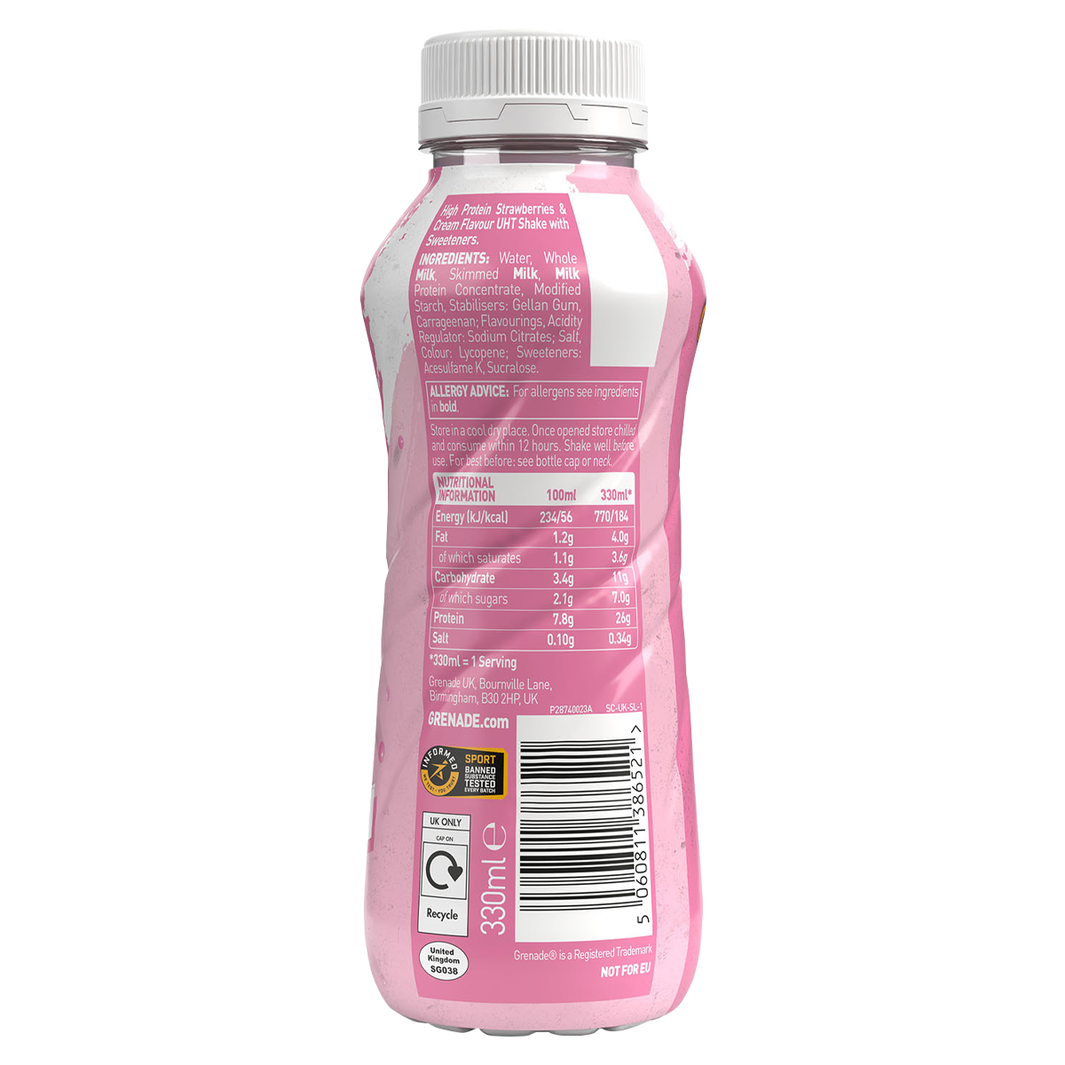 Grenade Strawberries & Cream Protein Shake 330ml