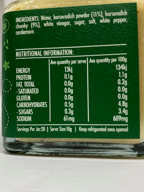 Nelson Naturally Horseradish Paste
