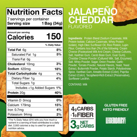 Legendary Protein Chips Jalapeno