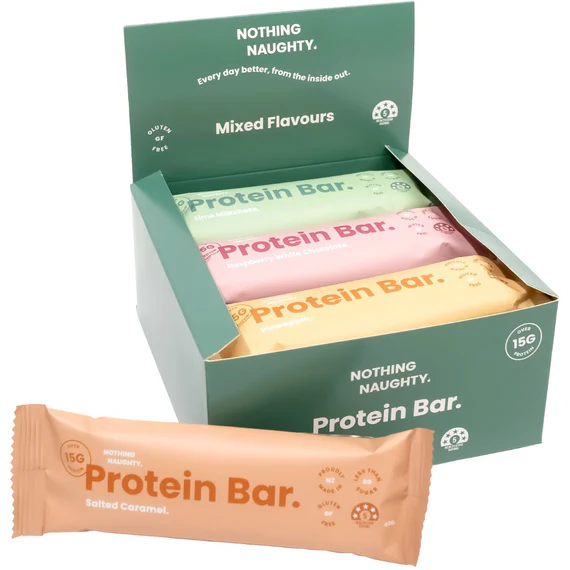 Box of Assorted 12, Nothing Naughty Assorted Protein Bars