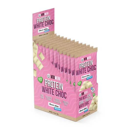 Vitawerx NEW FORMULA White Chocolate 100gm, Box of 12