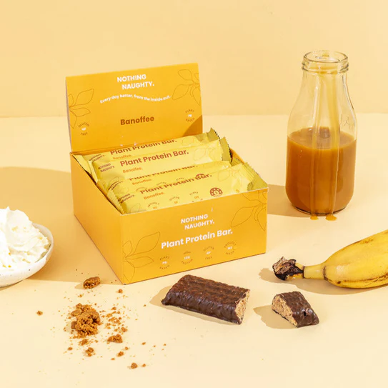 Nothing Naughty Banoffee Plant Protein Bars
