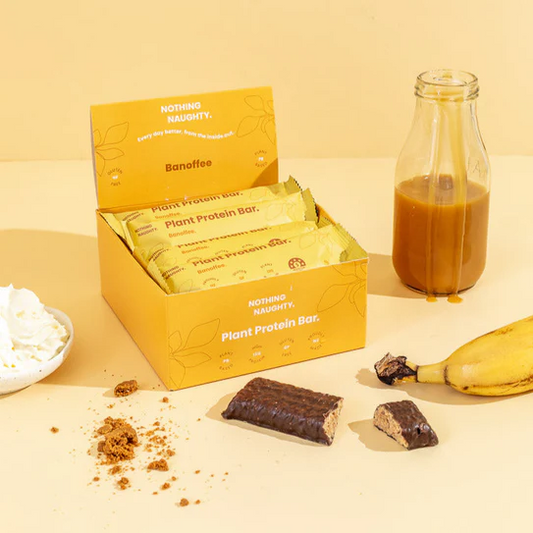 Box of 12 Nothing Naughty Banoffee Plant Protein Bars