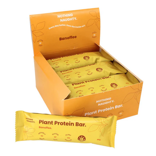 Box of 12 Nothing Naughty Banoffee Plant Protein Bars