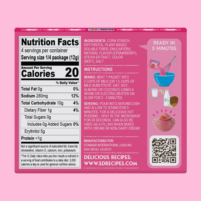 Simply Delish Strawberry Instant Pudding