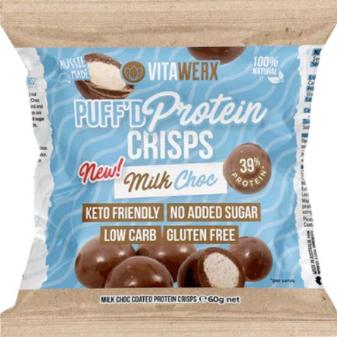 Vitawerx Milk Chocolate Puff'D Protein Crisps