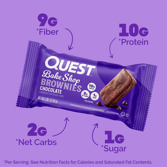 Quest Bake Shop, Chocolate Brownies 56g