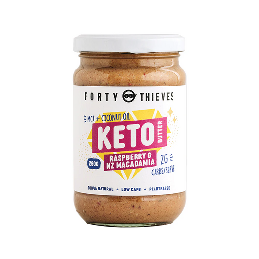 Forty Thieves Keto Butter Raspberry & NZ Macadamias – 290g