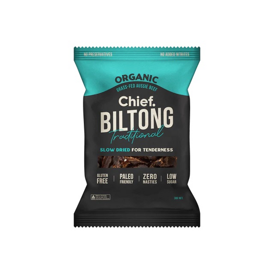 ORGANIC GRASS-FED BILTONG TRADITIONAL BEEF 30G
