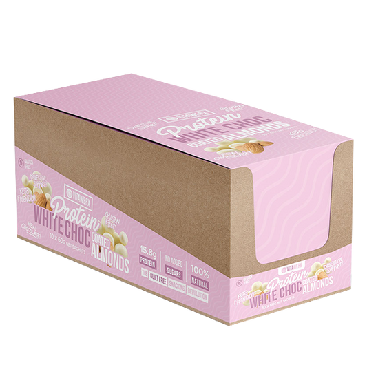 Vitawerx White Chocolate Coated Almonds, Box of 10