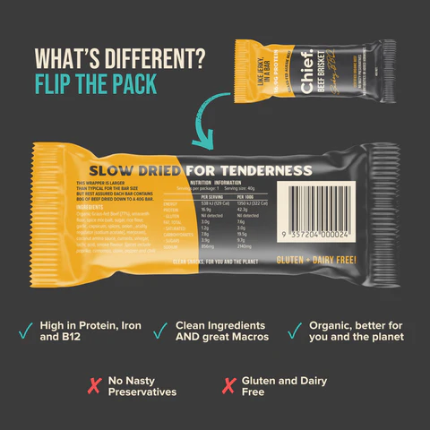 Organic Beef Bars - Smokey BBQ 40 gram