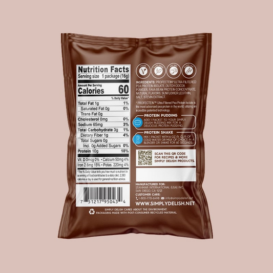 Simply Delish Chocolate Protein Powder 16g