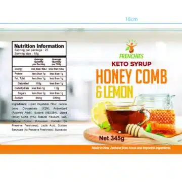 Frenchies Keto Honey Comb & Lemon Syrup.