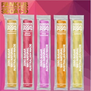 Famous Soda Pops - 12 Assorted Ice Lollies