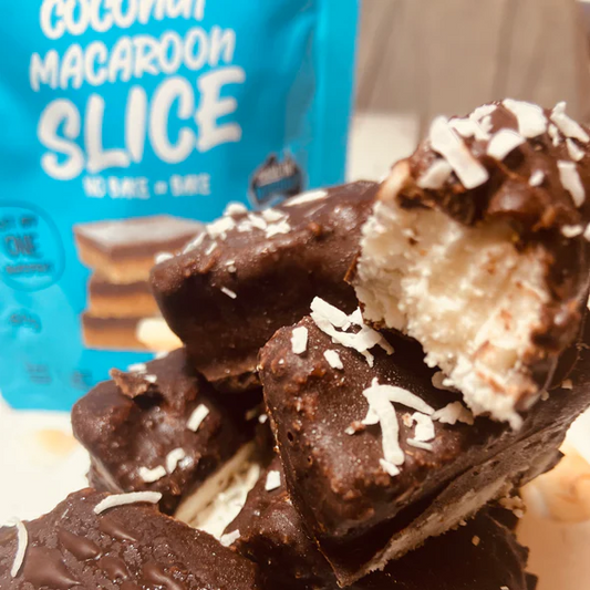 Get Ya Yum On Coconut Macaroon Slice 60g - NO BAKE OR BAKE