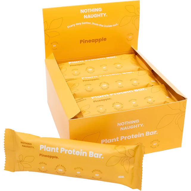 Box of 12 Nothing Naughty Pineapple Plant Protein Bars
