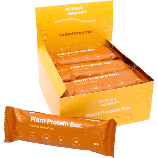 Nothing Naughty Salted Caramel Plant Protein Bars