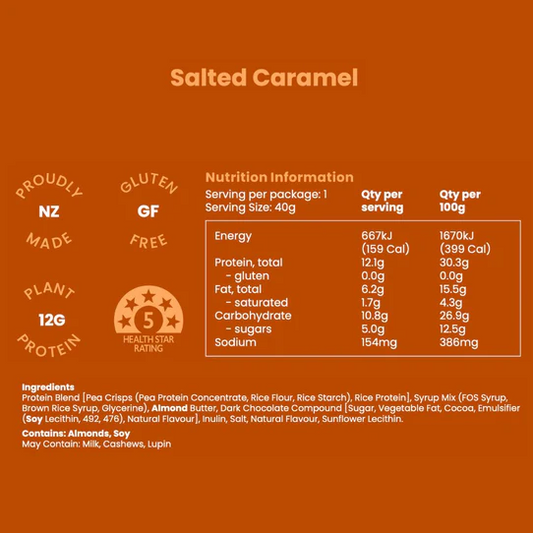 Nothing Naughty Salted Caramel Plant Protein Bars