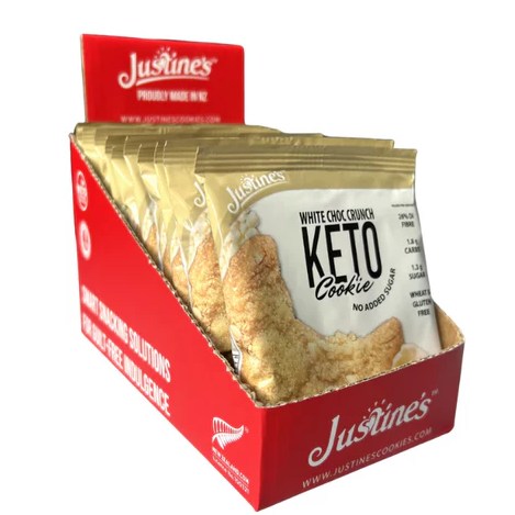 Justine's Keto White Choc Crunch Cookie 40g