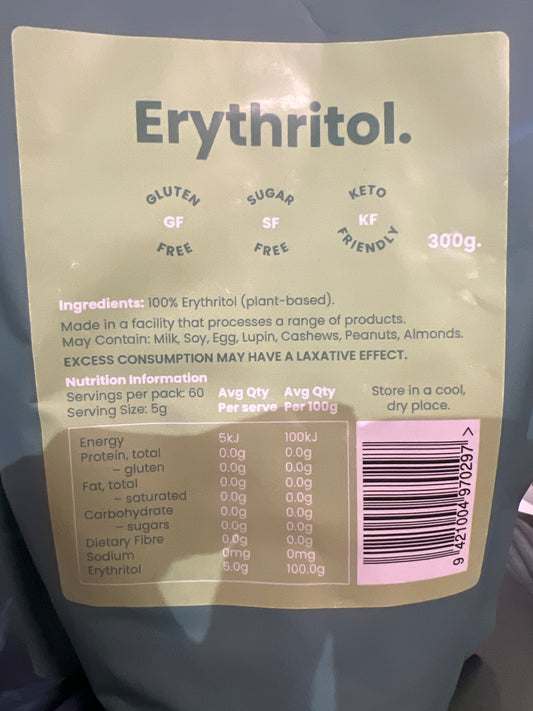 Erythritol Sweetner 300 Gram Bag