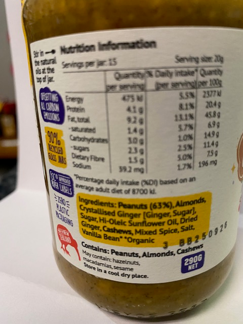 Forty Thieves GingerBread Cookie Peanut Butter 290g