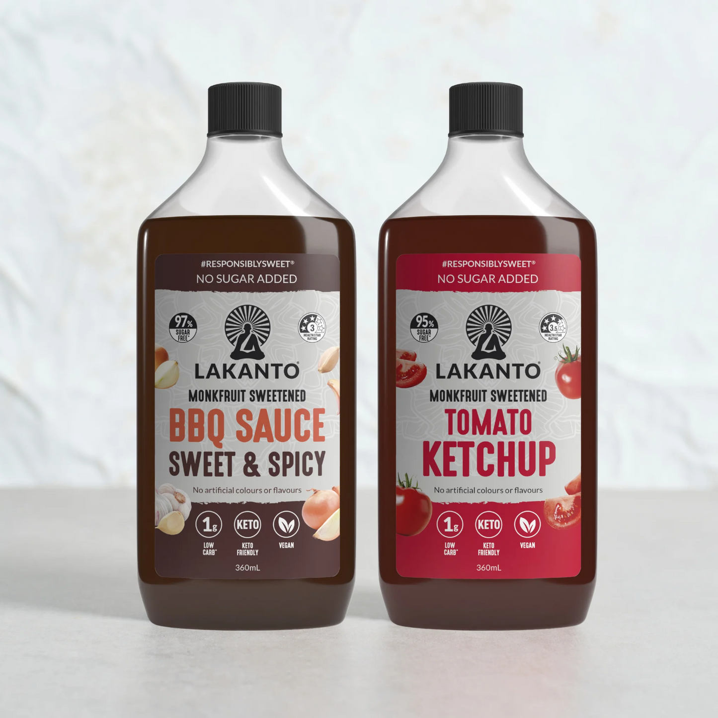 Lakanto BBQ Sauce and Tomato Ketchup Sauce Set