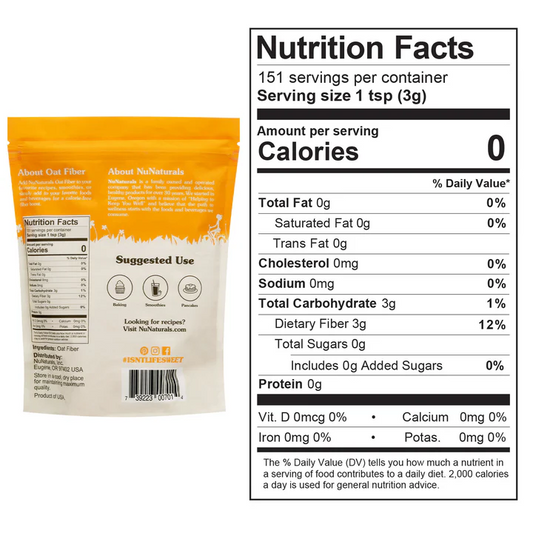 NuNaturals Oat Fiber 454g