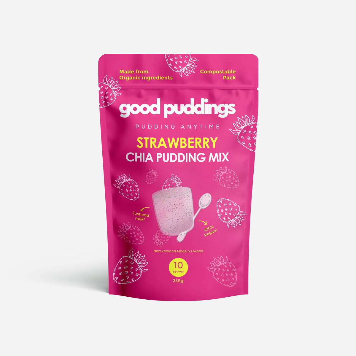 Good Puddings Strawberry Chia Pudding Mix – Shop Lowcarb NZ