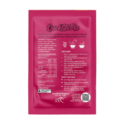 QuickStixMix Taco Organic Recipe Base 55 gram