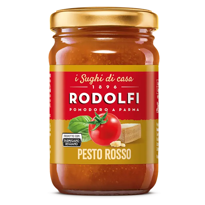 Rodolfi Red Pesto with basil and Parmigiano 190g