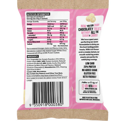 Vitawerx White Chocolate Coated Macadamias Nuts