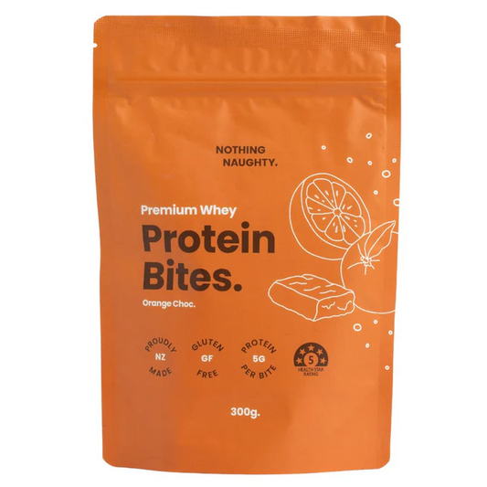 Nothing Naughty Premium Whey Protein Bites Orange Choco 300gm